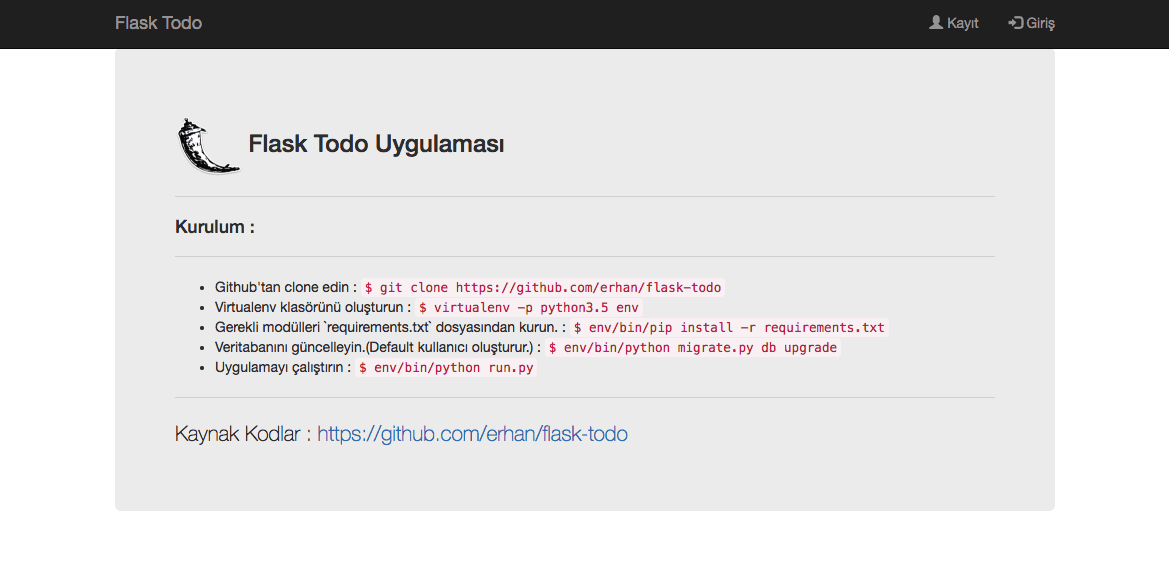 00: Flask Todo Uygulaması